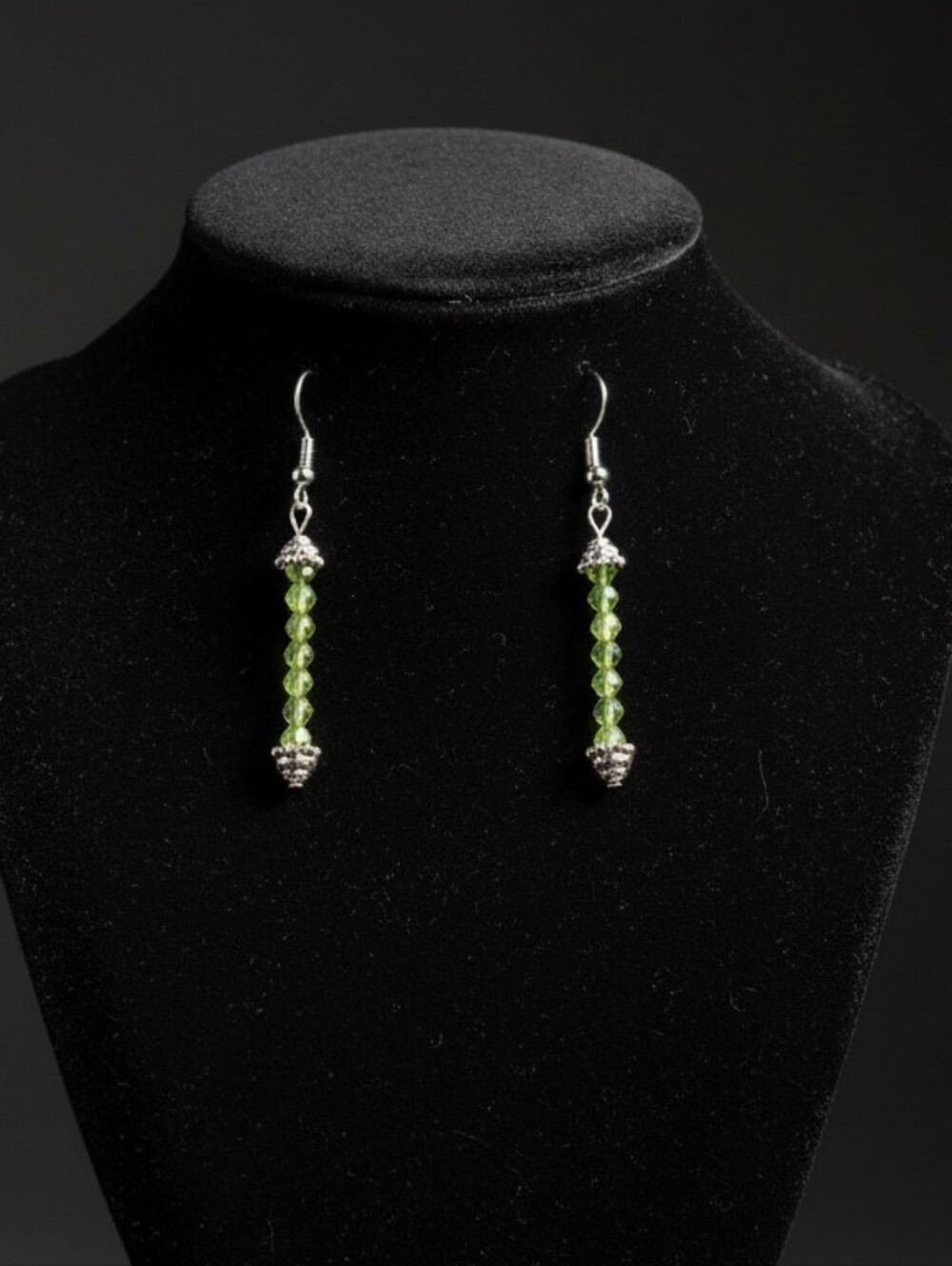 NWT Elegant Beaded Earrings with Linear Design